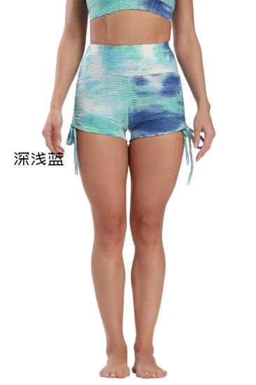 Tie Dye Sport Shorts Sommer Elastische Kordelzug Patchwork Weiche Frauen Animal Print Shorts für Mädchen Weibliche Dame Casual Slim heißer S