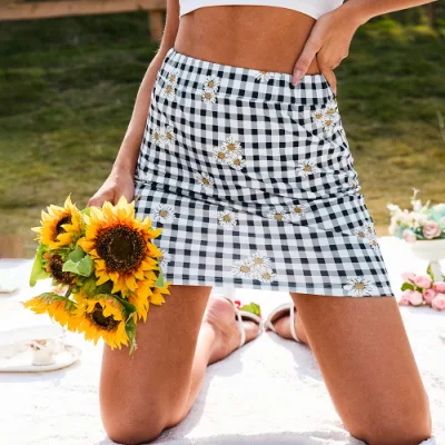 2023 Ins Style Mode Mädchen Plaid Floral Sommer Damen Röcke