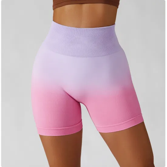 Bestseller Sportswear Fitness Activewear Shorts für Damen Push-up-Booty-Leggings Ombre Nahtlose Yoga-Shorts Scrunch Butt Gym Shorts