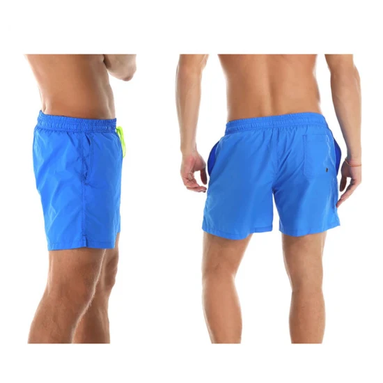 Factory OEM Custom Design Leichte, schnell trocknende Herren-Sommer-Strand-Schwimm-Surf-Boardshorts mit Kordelzugverschluss für Jungen-Männer-Badeanzüge